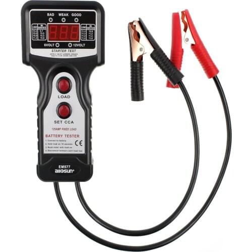 All-sun EM577 12V CCA Digital Automotive / Car Battery Tester for ColdTemperature Battery Load Charging Voltage Starter Motor