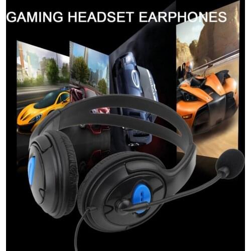 Universal 3.5mm Wired Headset Headphone with Mic Stereo Music Gaming Headset Over-ear Earphones for SonyPS4 Games Accessories