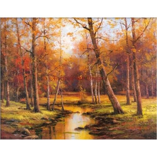 Needlework for embroidery DIY French DMC High Quality - Counted Cross Stitch Kits 14 ct Oil painting - Meadow Stream