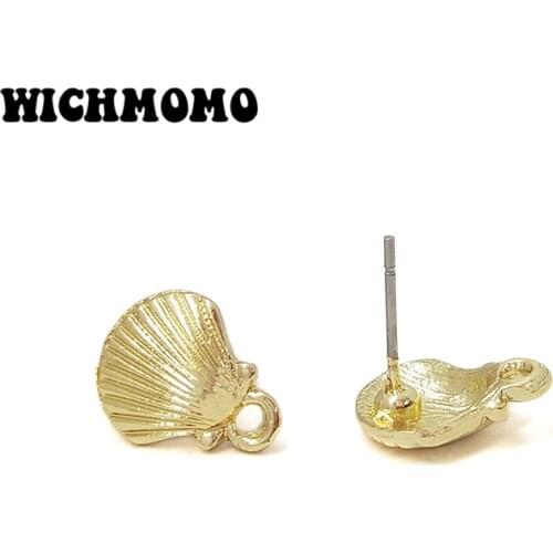 New 12*10mm 10pcs High Quality Zinc Alloy Small Scallops Earring Base Connectors Linkers for DIY Earring Jewelry Accessories