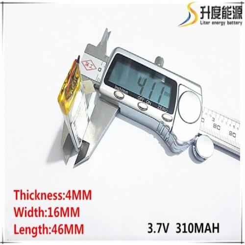 10pcs [SD] 3.7V,310mAH,[401646] Polymer lithium ion / Li-ion battery for TOY,POWER BANK,GPS,mp3,mp4,cell phone,speaker