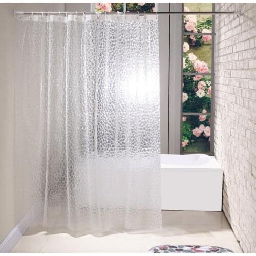 180cm width 3D Shower curtain bath curtain EVA Waterproof curtains with hook