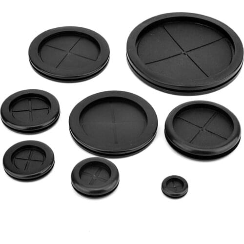 2pcs Rubber Wire Hole dust Covers Plugs 50mm Circlip cable seal Ring grommet gasket inlet outlet case box plate cable protector