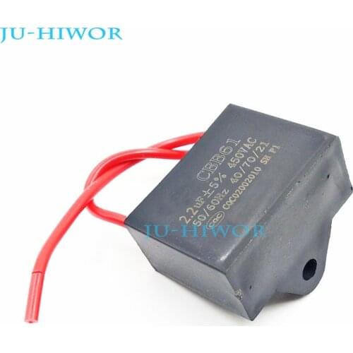 5pcs/lot) CBB Capacitors 2.2uf 450V AC CBB61 Metallized Capacitor For Motor Start-up Ceiling Fan TOL:5