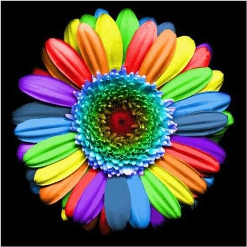 5D DIY Art Diamond Painting Color Flower Pattern Diamond Mosaic Full Embroidery Cross Stitch Home Decoration Gift