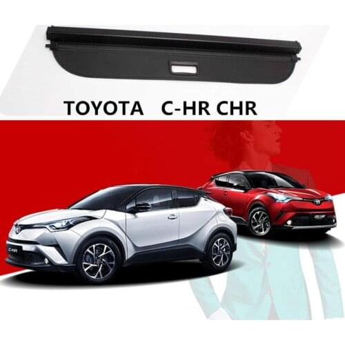 Aluminium alloy + Fabric Rear Trunk Security Shield Cargo Cover For TOYOTA C-HR CHR 2017 2018 2019 Car Accessories