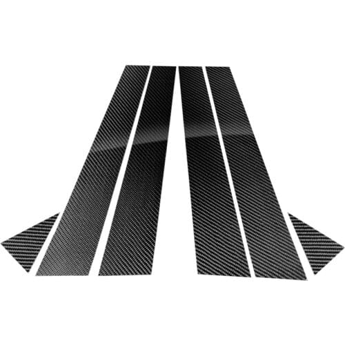 Carbon Fiber Car Window B-pillars Car Stickers Trim Covers Car Styling For Audi A3 A4 A6 Q5 2009-2018 Series Accessories