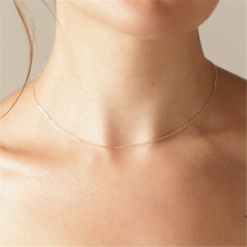 Free Shipping 3pcs/set Minimalist Simple Choker Necklaces For Women Gold Necklace Kolye