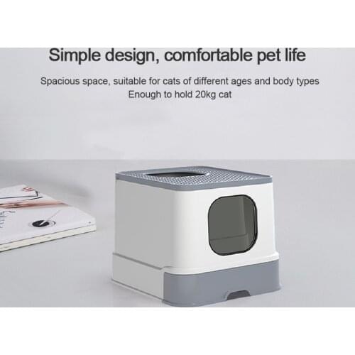 Cat Large Litter Drawer Toilet Fully Closed Pets Fat Cat Toilet Cat Litter Basin Deodorant Sand Litter Box Toilet For Cat