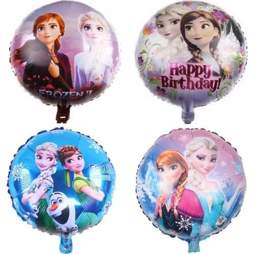 Disney Frozen Theme 18 inch Baby Shower Party Aluminium Foil Balloons Decoration Balloons Rotate Balloon Kids Birthday Supplies