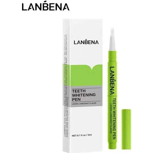 LANBENA Teeth Whitening Pen White Tooth Clean Bright Mild Non-irritating Tasteless Effect Obvious Easy Use In-depth Dental Care