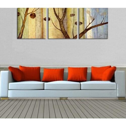 HD print simple style oil painting on canvas modern abstract trunk oil painting wall art home decorations for living room