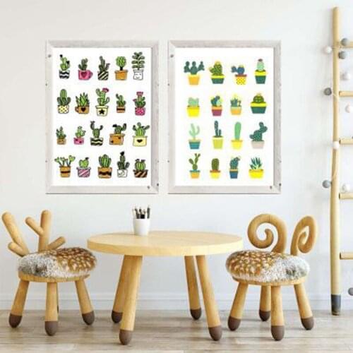 Green Plant Nordic Style Fresh Cactus Poster Pot Canvas Painting Home Decor Living Room Bedroom Oil Painting Wall Pictures