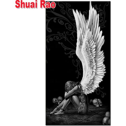 Angel and Demon Portrait rhinestone painting Full square Diamond painting round drill DIY diamond art 5d mosaic full embroidery