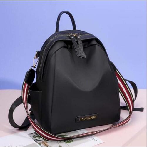 Hot Sale Free Shipping New Korean Style Nylon Waterproof Backpack Womens Double Zipper Shell Shoulder Bags Casual Travel Bag