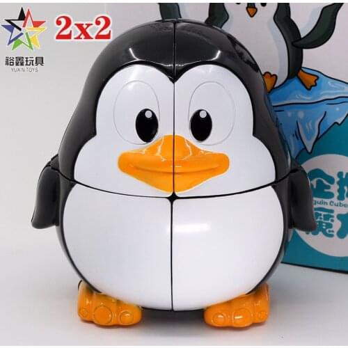 Magic cube puzzle YuXin animal 2x2x2 puzzle cube Penguin professional cube cute lovely toys twist wisdom educational game