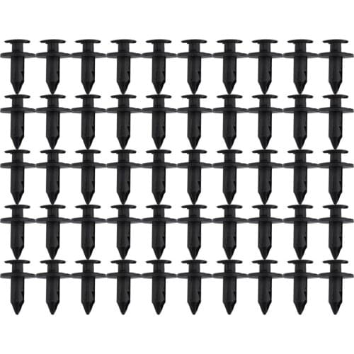 NEW 50PCS 6mm Black Rivet Fairing Body Trim Panel Fastener Screw Clips For Honda ATV Motorcycle Accessories Parts Accessories