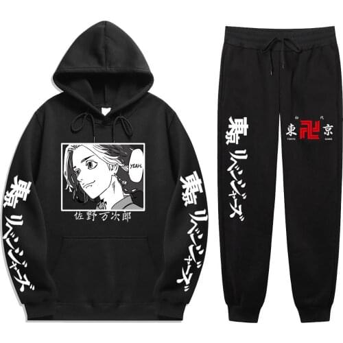 Anime Tokyo Revengers 2021 Autumn And Winter New Products Hot Sale Mens Suit Sportswear 2-Piece Hoodie Fashion Sportswear
