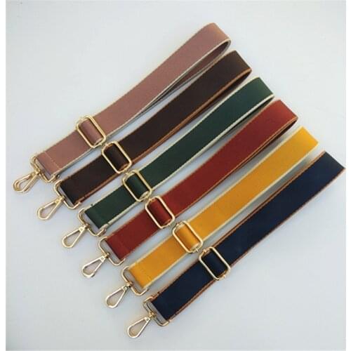 New Colour Long Shoulder Bag Strap Cotton Fashion Wide Replacement Strap For Bags Woman Messenger Accessories Bag Straps