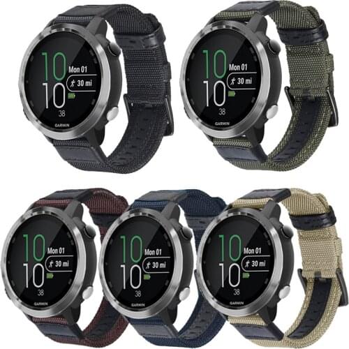 New Woven Nylon Watch Band Strap For Garmin Forerunner 245 245M 645 645M Smart Watch 20mm Sport Wristband for Venu SQ