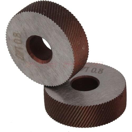 Pair of 0.8mm Gear Hob Wheel Knurled Wheel Knife Textured Knurled Lathe Embossing wheel Machine Tools Accessories