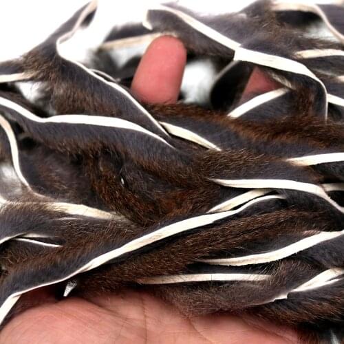 Half 1/2 2mm~3mm Strips Natural Color Zonker strips for Fly Tying Pine Squirrel Micro Zonker Soft