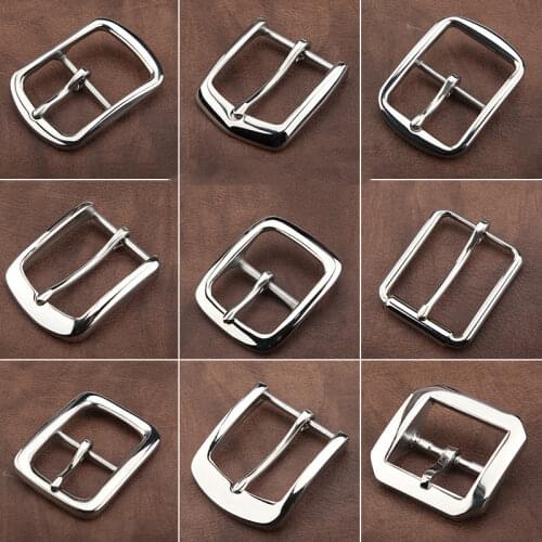 1pcs 304 Stainless Steel 4cm Belt Buckle End Heel bar Buckle Single Pin Heavy-duty For Leather Craft Strap Webbing Dog Collar