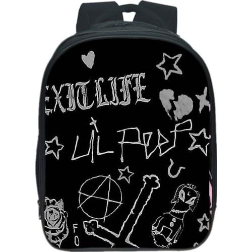 Lil Peep Backpack Children Bag Teen Cosplay Bookbag Student School Bags Boy Girl Knapsack Cartoon Letters Printing Mochila