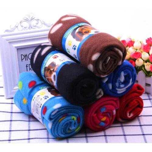 Pet Blanket High Quality Warm Paw Print Pet Puppy Dog Cat Bed Blanket Cushion Cover Towel Lovely Dog Blanket#96