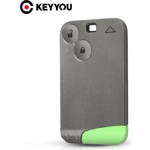 KEYYOU 10X 2 Buttons Replacement Remote Car Key Card Shell Case For Renault Laguna 2 clio 3 Espace auto With Blade