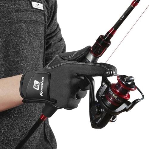Winter Fishing Gloves 2 Finger Flip Waterproof Windproof Gloves Women Men Warm Protection Anti-Slip Breathable Fishing Gloves