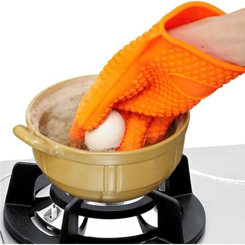 1PC Silicone Glove Kitchen Heat Resistant Gloves Temperature Resistant Gloves Cooking Baking BBQ Oven Gloves Kitchen Accessories
