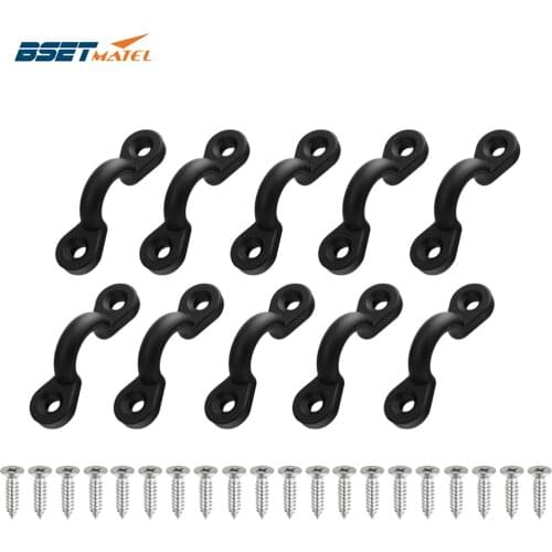 10 PCS High Quality Nylon Bungee Deck Loops Tie Down Pad Eyes Bungee Kit for Canoes Boat Kayak replacement Accessories