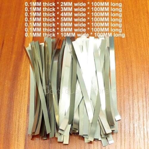 100g/bag Nickel plated steel belt 18650 battery spot weldable nickel plated high quality nickel sheet 0.1MM thick