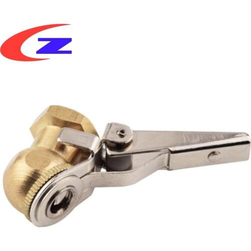 2PCS 1/4" NPT Tire Air Chuck Inflator Gauge Brass Ball Clip Car Tire Repair Tools Auto Car Tire Inflator Air Chuck Tool