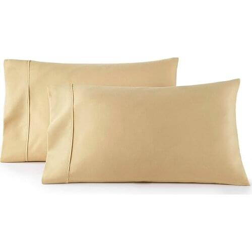 2PCS Polyester Pillowcase Black White Pillowcases Solid Color Envelope Pillow Covers US Twin Queen King Size Pillowcase Dropship