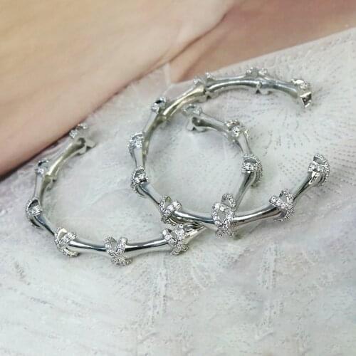 3Pcs Silver Color Bangle Zircon Metal Bangle Mix color bangle Silver color metal Bracelet Gold color Women bangle 51431