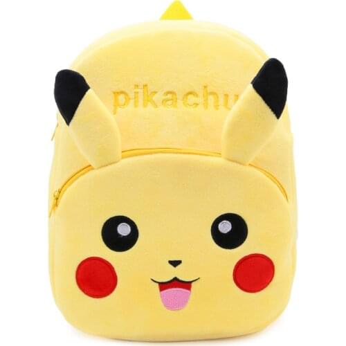 32.5cm Pokemon Pikachu Backpack Kawail Cartoon Anime Stuffed Plush Pack Kindergarten Children School Bag Kid Toy Gift