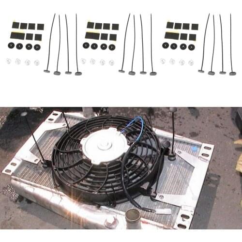 3x Electric Radiator Fan Ties Straps Mounting Kit Strap Trans Cooler Fans