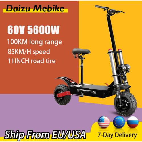 Electric Scooter 5600 W Dual Motor Adult Electric Scooter Off Road Kick Scooter Max Speed 80 KM/h EU US Stock E Scooters 26Ah