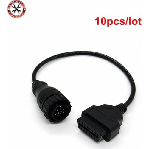 10pcs/lot For Mercedes FOR BENZ Sprinter 14pin to 16pin 14 pin to obdii obd2 obd ii obd 2 16 pin adapter