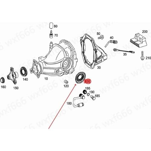 Car Tail seal Half shaft oil seal Suitable for W221 W164 W251 W166 W204 W212 W221mer ced es-be nzS350 Seal ring