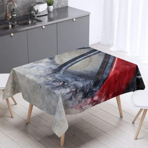 Basketball Sports Theme Table Cloth 3D Grunge Ball Pattern Table Cover