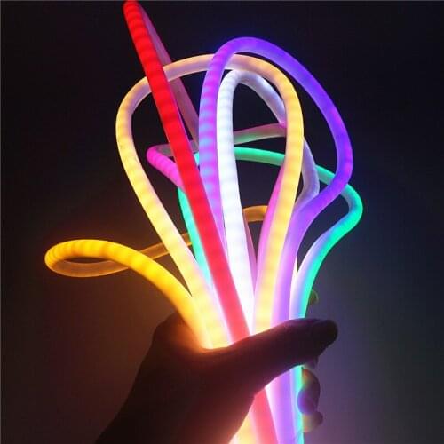 12V Flexible LED Strip Neon Rubber Waterproof 360 Round Neon Soft string DIY Holiday Signboard Bar Shop Halloween Xmas Lights