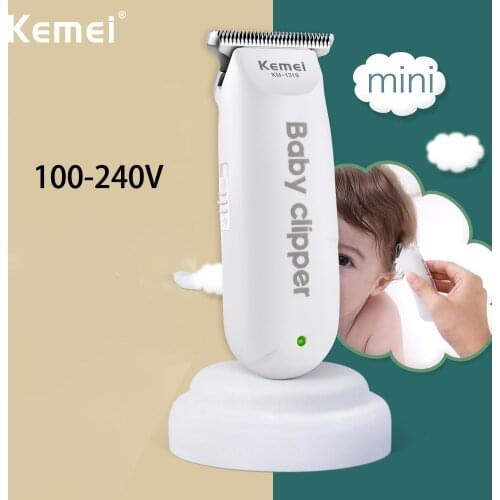 Kemei Electric USB Baby Hair Trimmer Mini Portable Hair Clipper Kids Hair Cutting Rechargeable Quiet Infant household Shaver