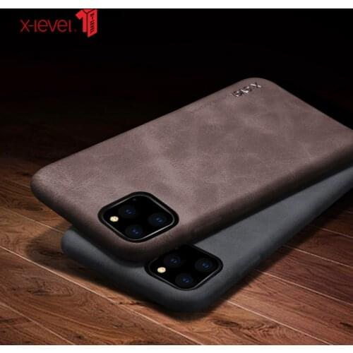 X-level Leather Case For Iphone 11 12 Pro Max Original Luxury Ultra Light Retro Back Phone Cover For Iphone 12 5.4 6.1 6.7 inch