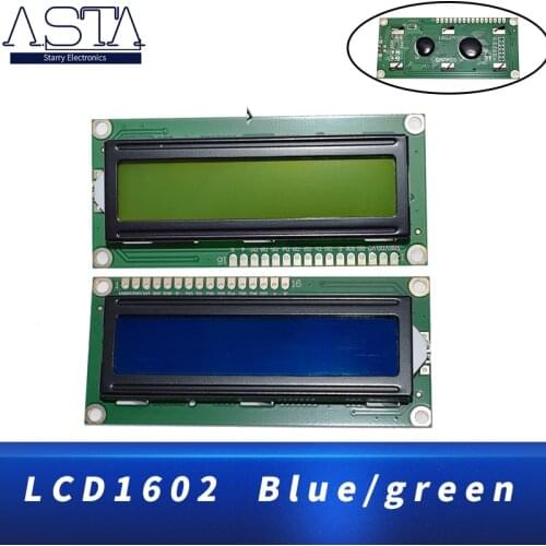 1pcs/lot 1602 16x2 Character LCD Display Module HD44780 Controller Blue/Green screen blacklight LCD1602 LCD monitor 1602 5V
