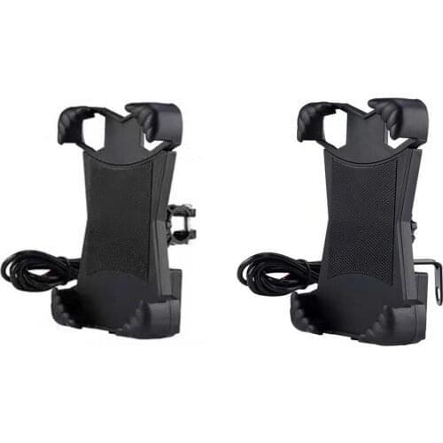 Motorcycle Phone Mount With Charger Phone Holder With Switch Navigation Holder Support Handlebar Rearview Mirror Clip Bracket