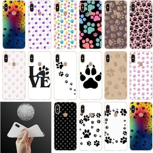 Dog footprint Paw Husky Coque Funda Etui Cases Soft Case Cover For Xiaomi Redmi Note 10 9 8 7 6 5 Pro 10S 9s 9T 8T Bag