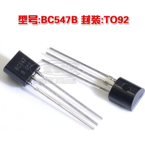 New BC547B TO-92 NPN Power Transistor Output 45V 0.1A 547B to92 Straight